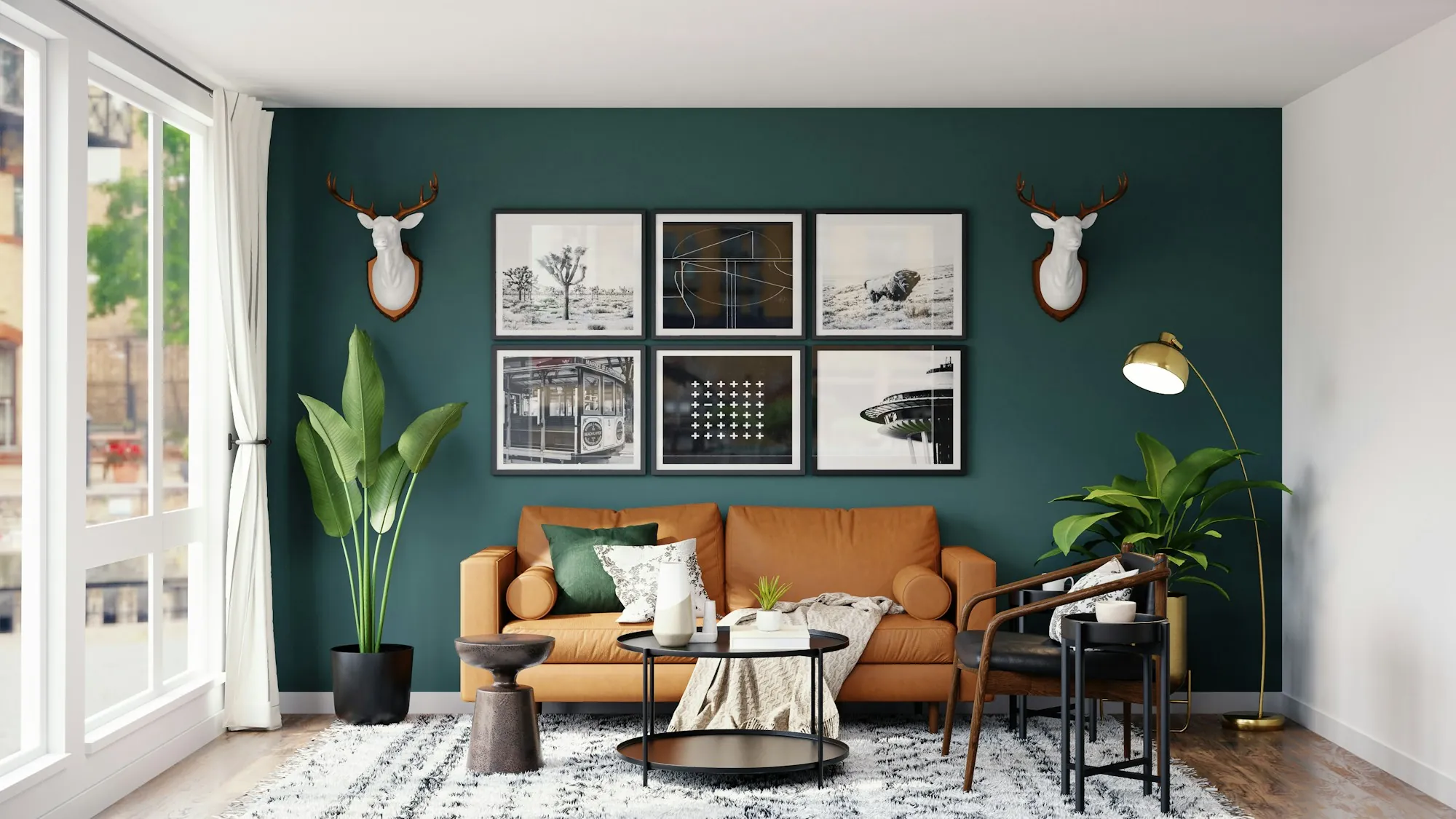 Quiet finished living room in a renovated home